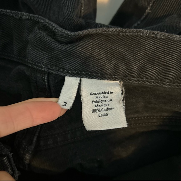 Vintage Calvin Klein Jeans Black High Rise Straight Leg Crop Raw Hem size 3 - Picture 5 of 8